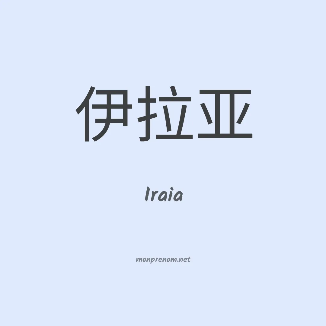 Iraia en chinois