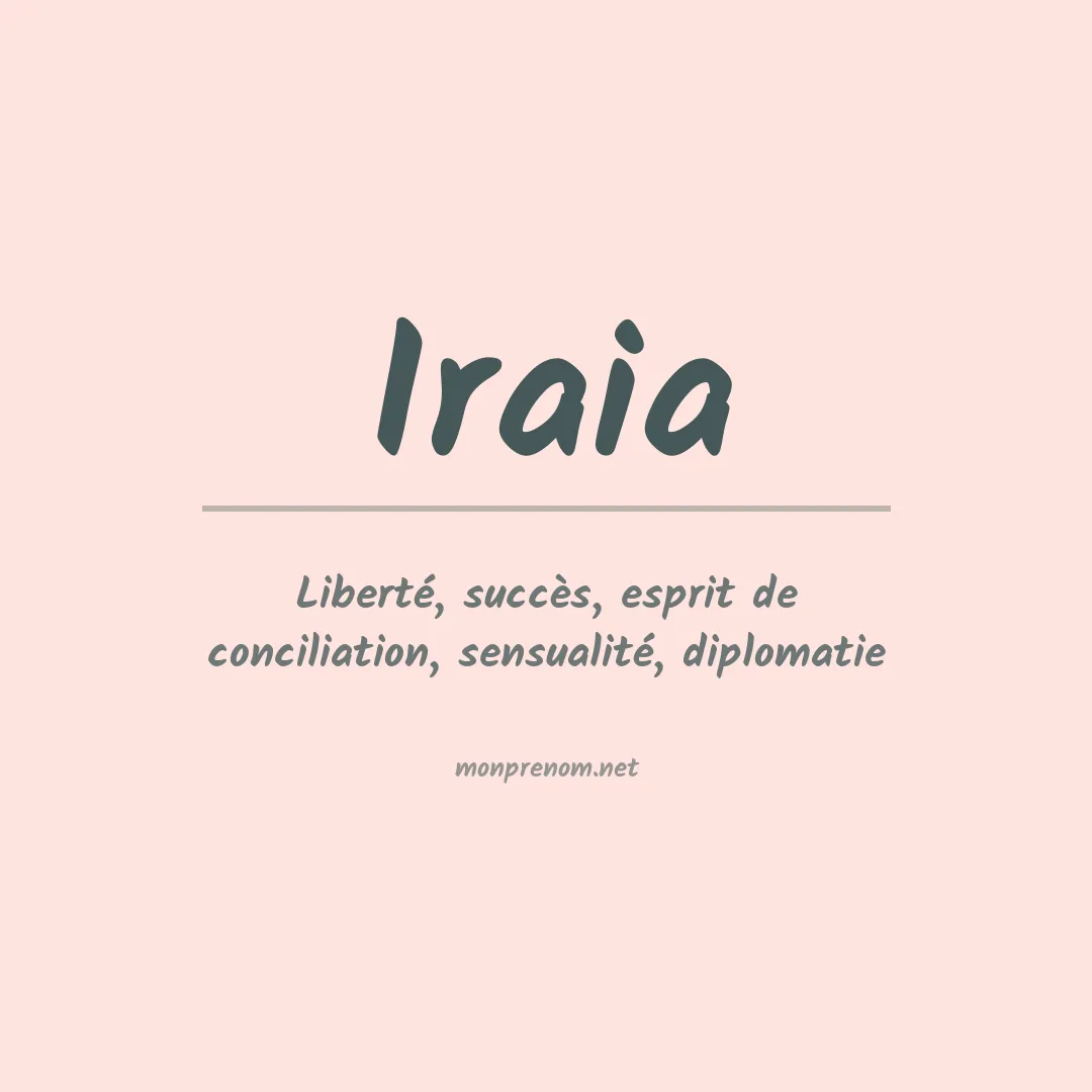 Signification du prénom Iraia