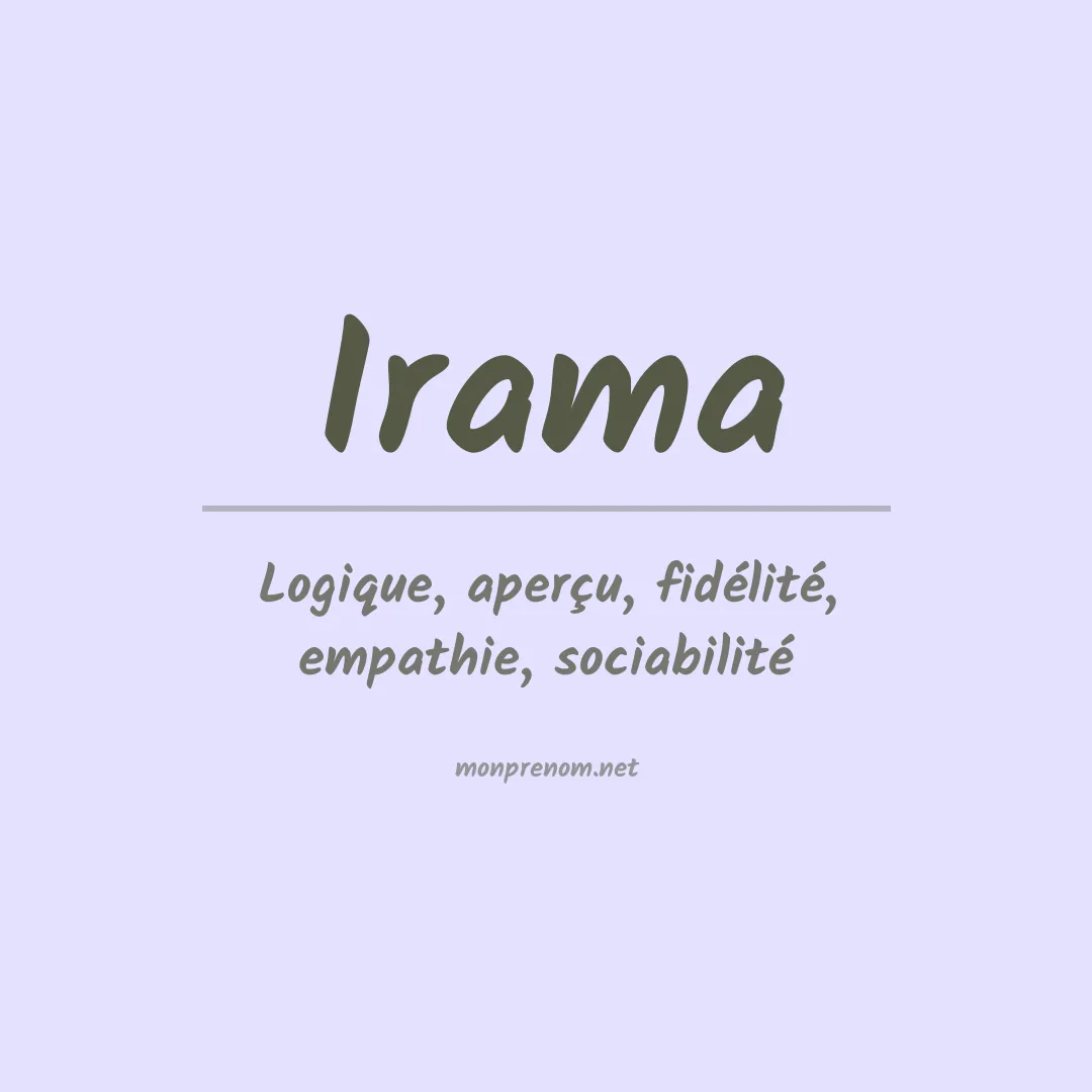 Prénom Irama
