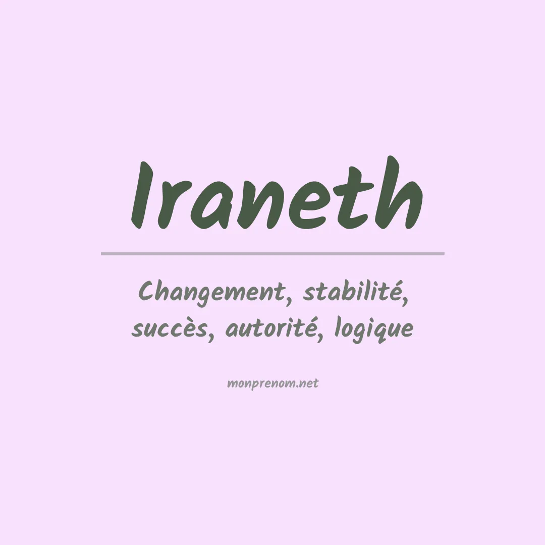 Signification du prénom Iraneth