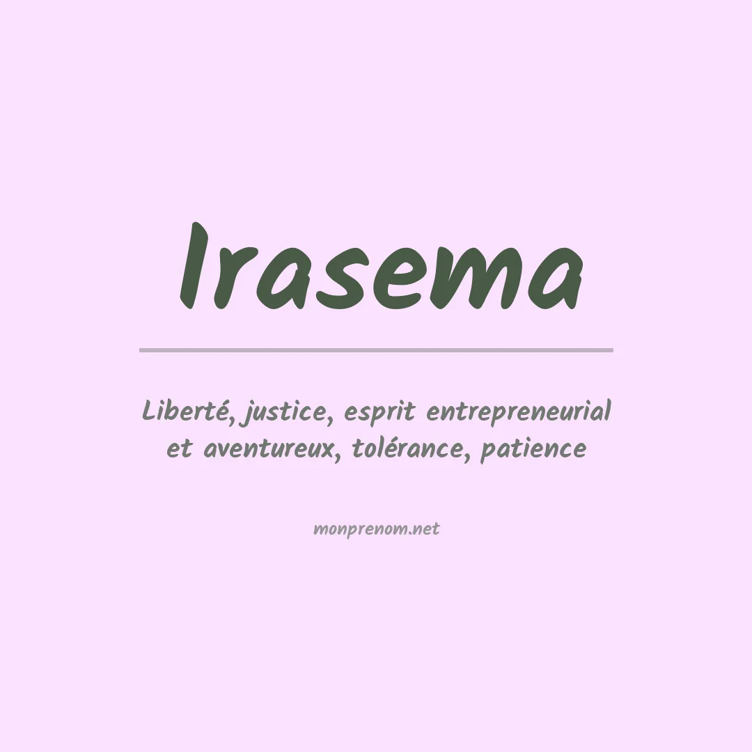 Signification du prénom Irasema