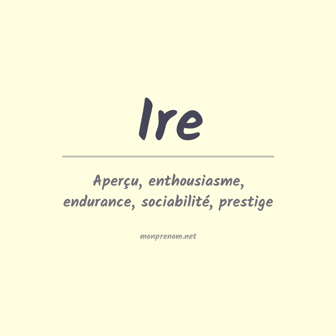 Prénom Ire