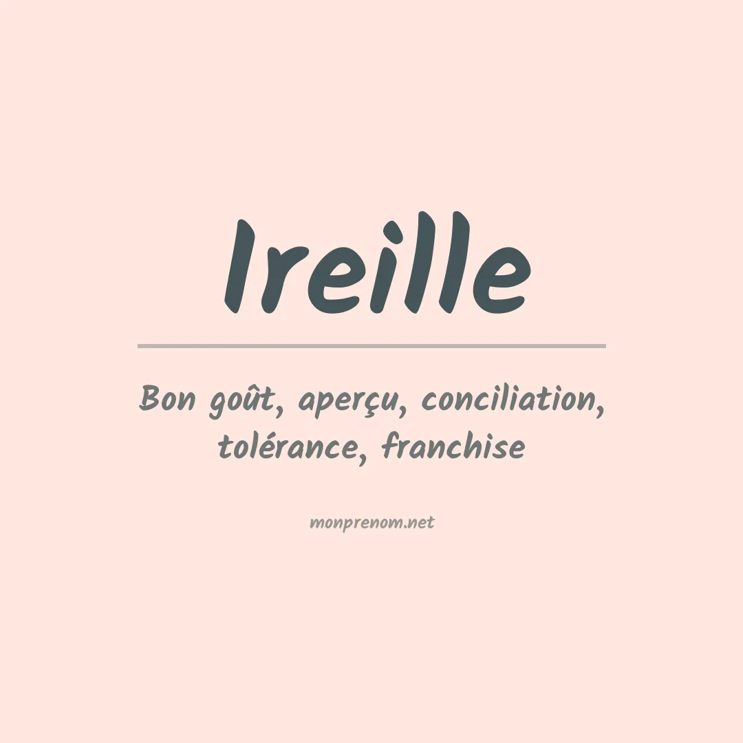 Signification du prénom Ireille