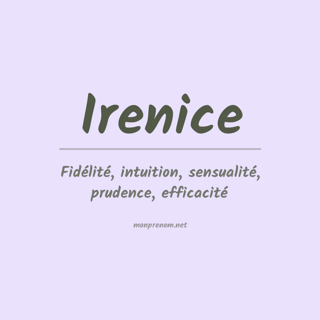 Signification du prénom Irenice