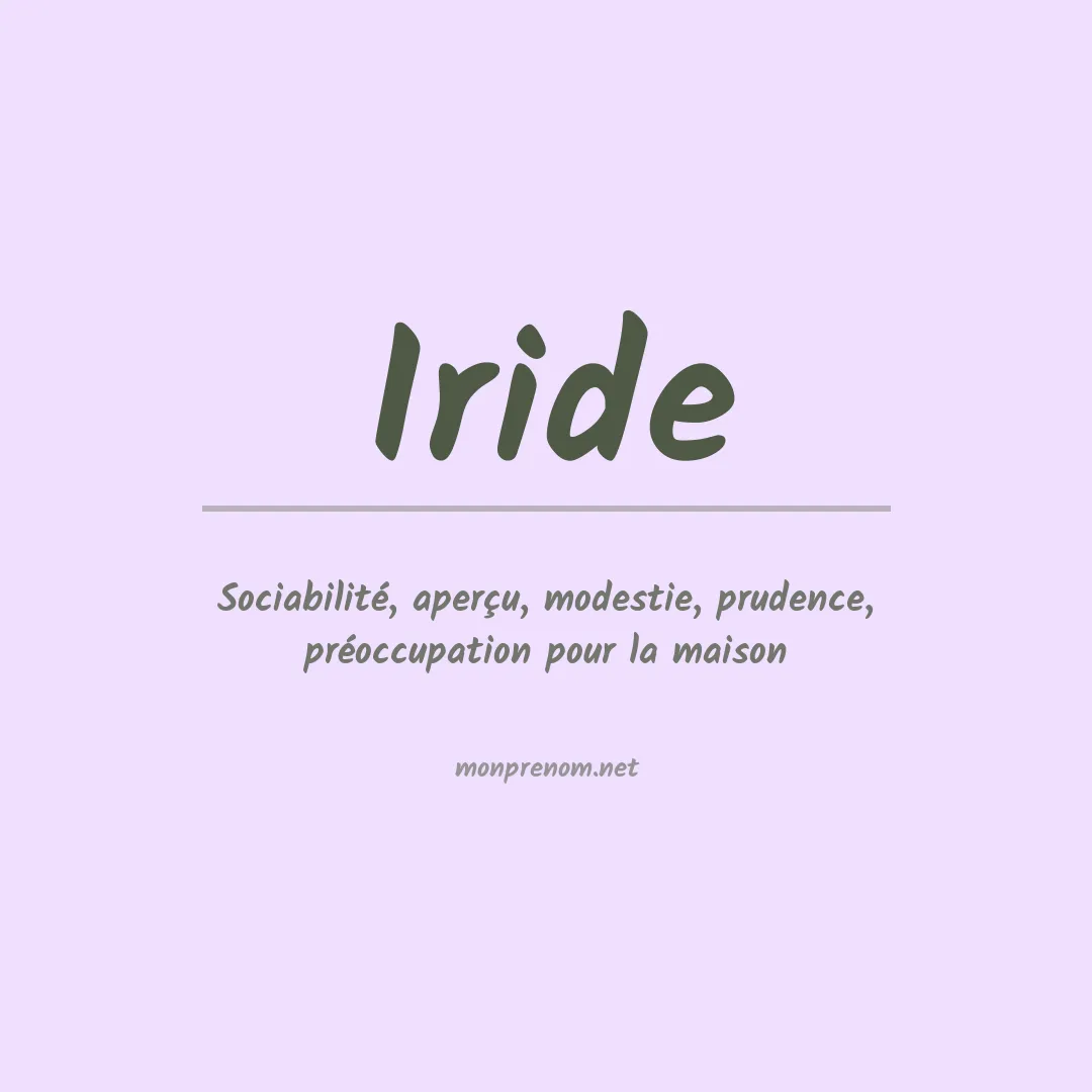 Prénom Iride