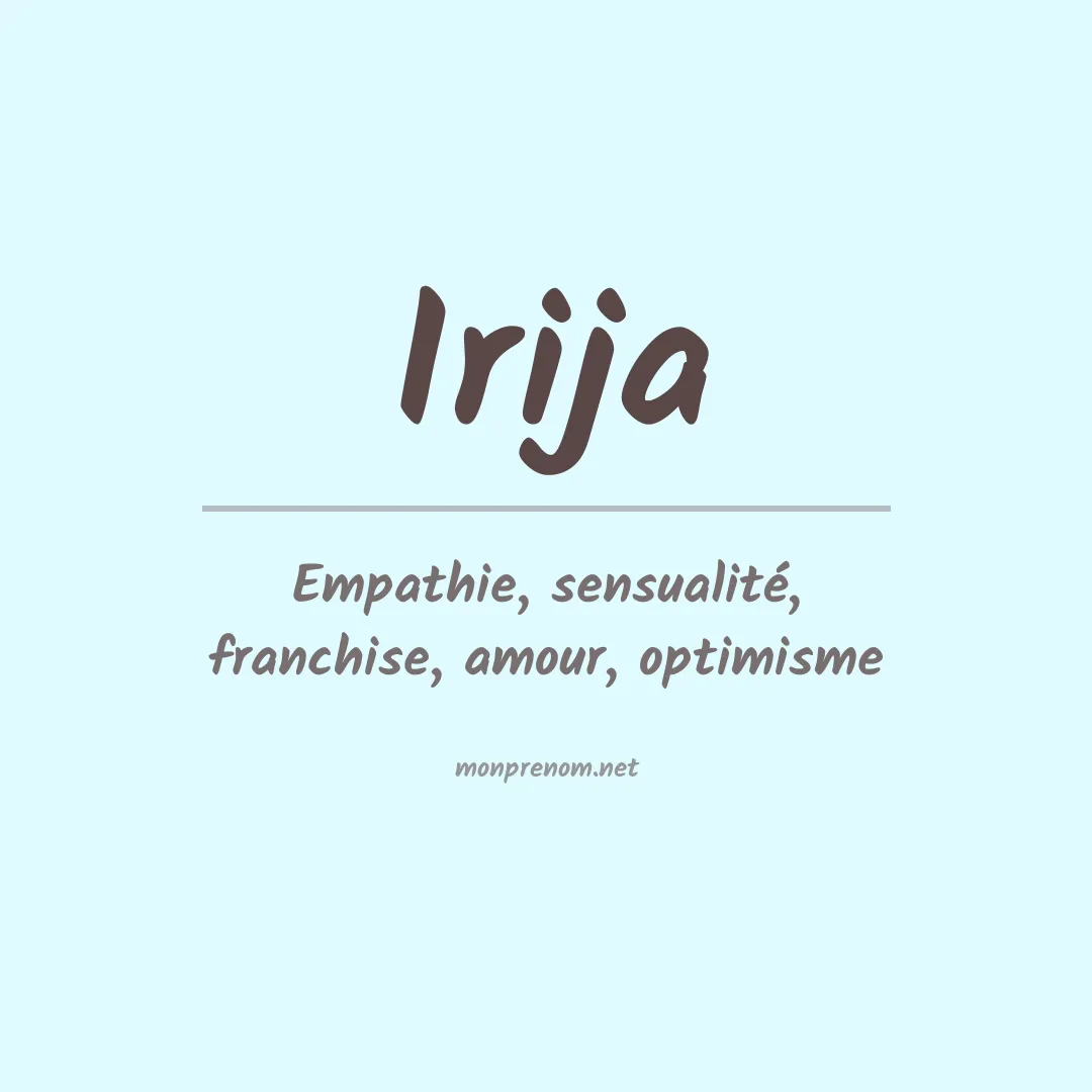 Prénom Irija