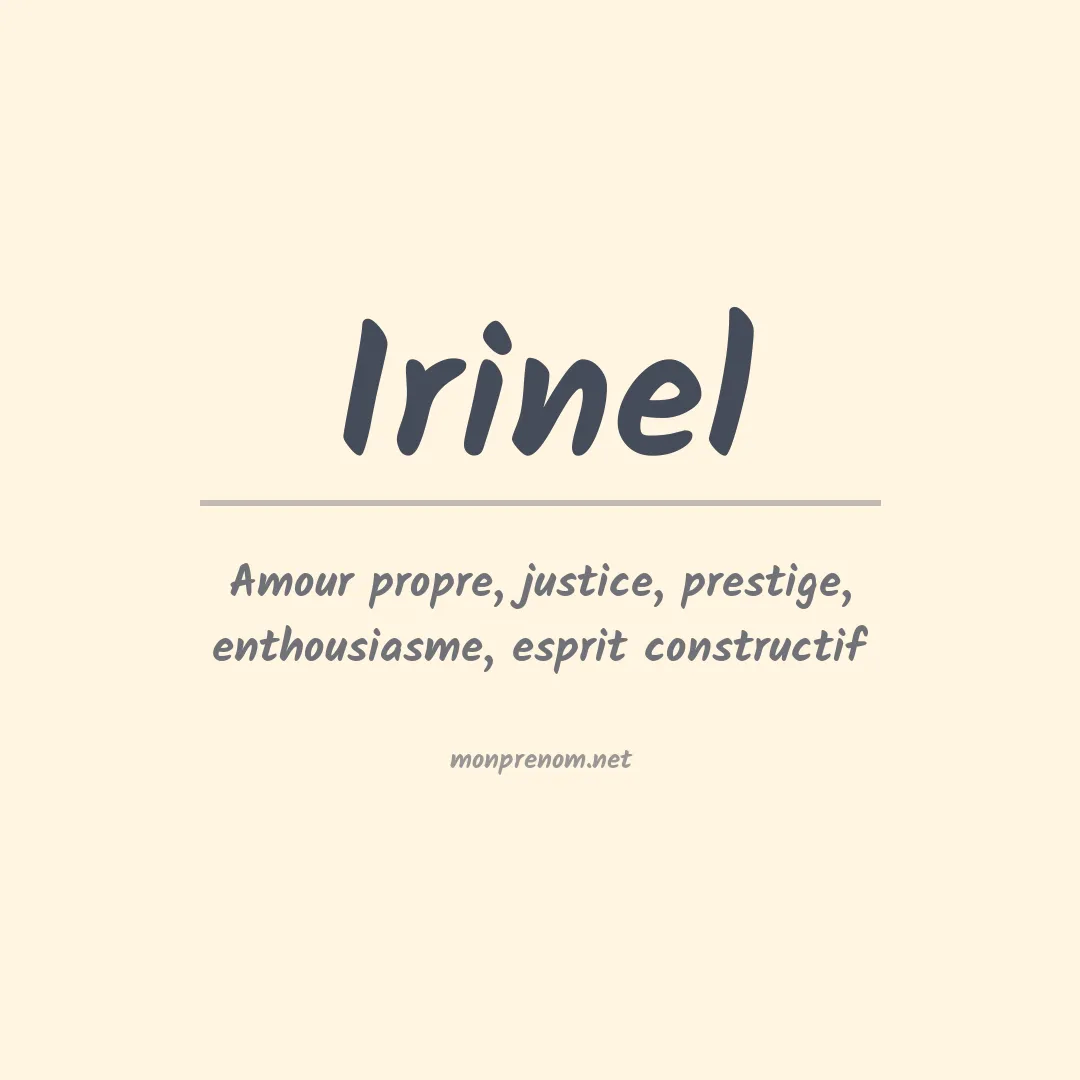 Prénom Irinel