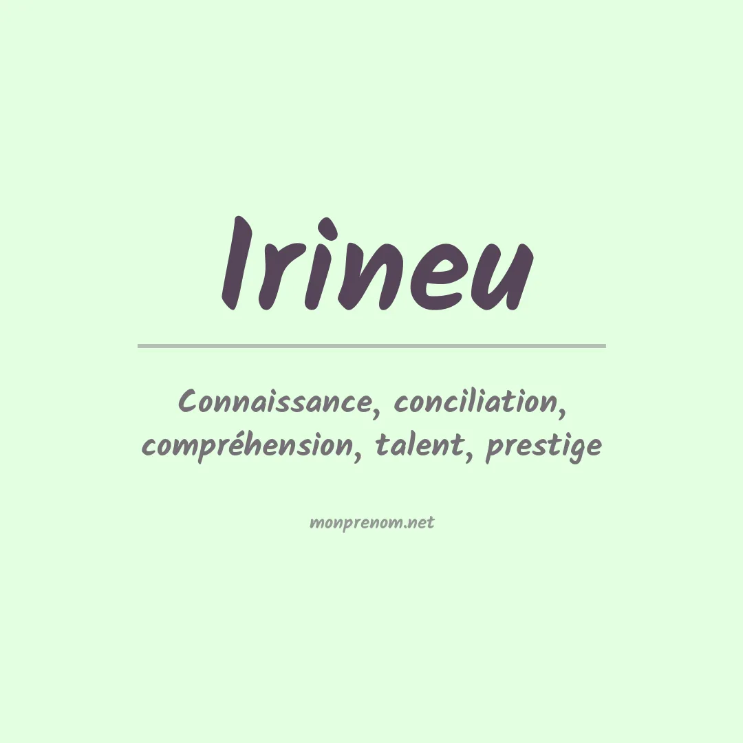 Signification du prénom Irineu