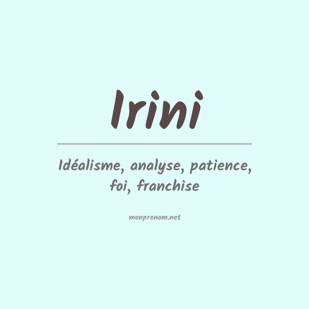Prénom Irini