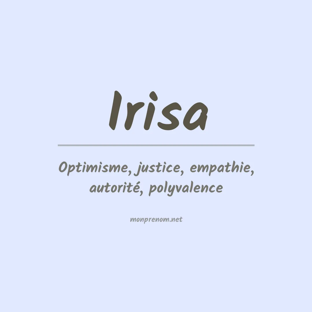 Signification du prénom Irisa