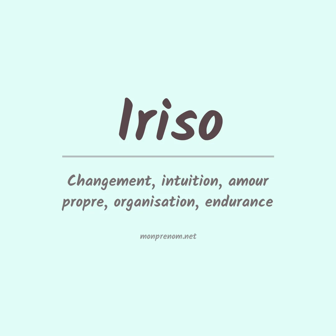 Signification du prénom Iriso