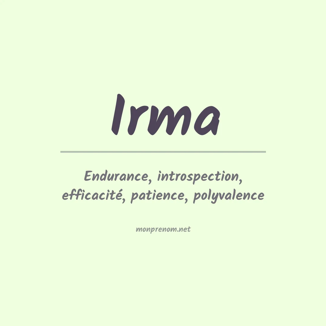 Prénom Irma