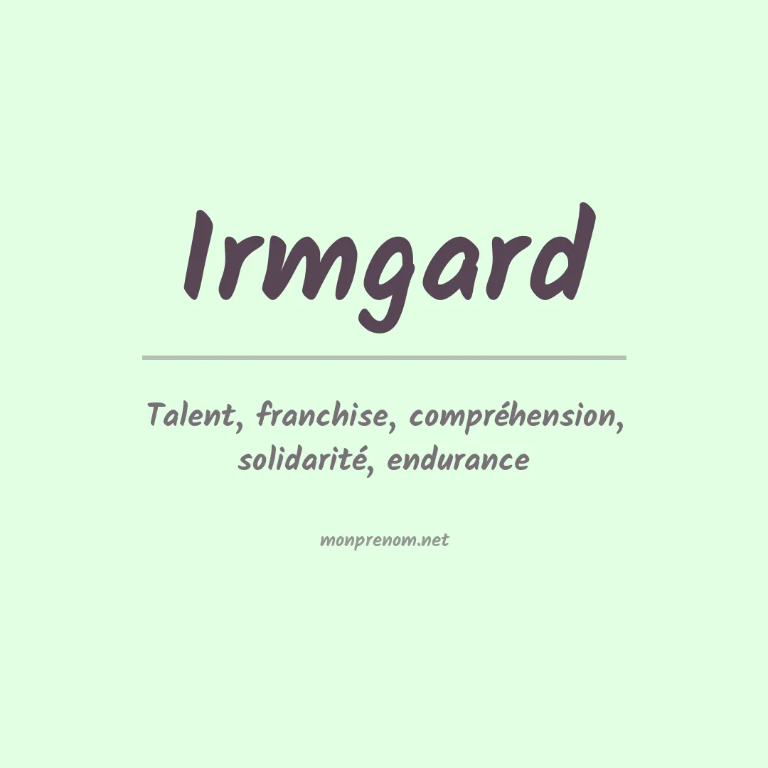 Prénom Irmgard