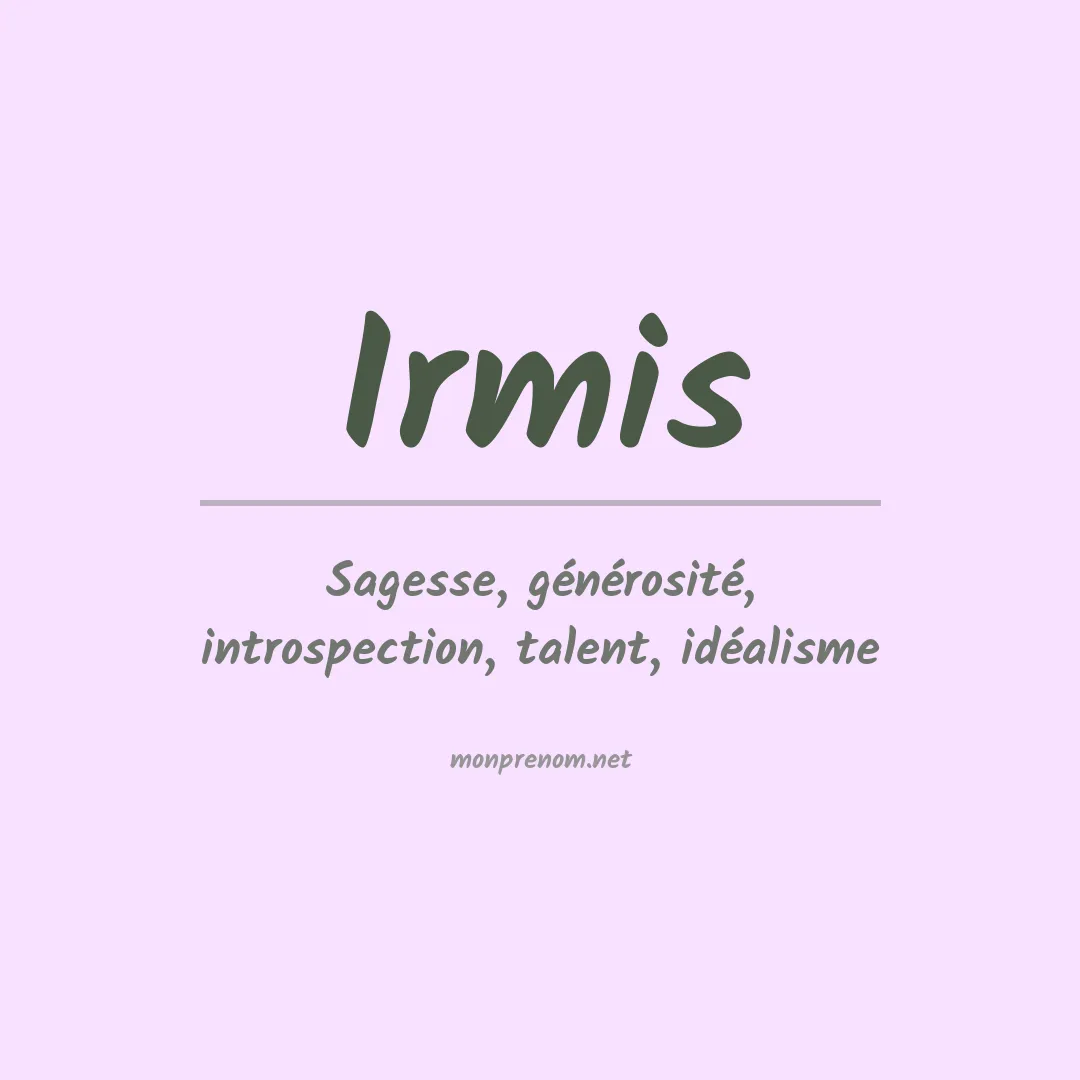Signification du prénom Irmis
