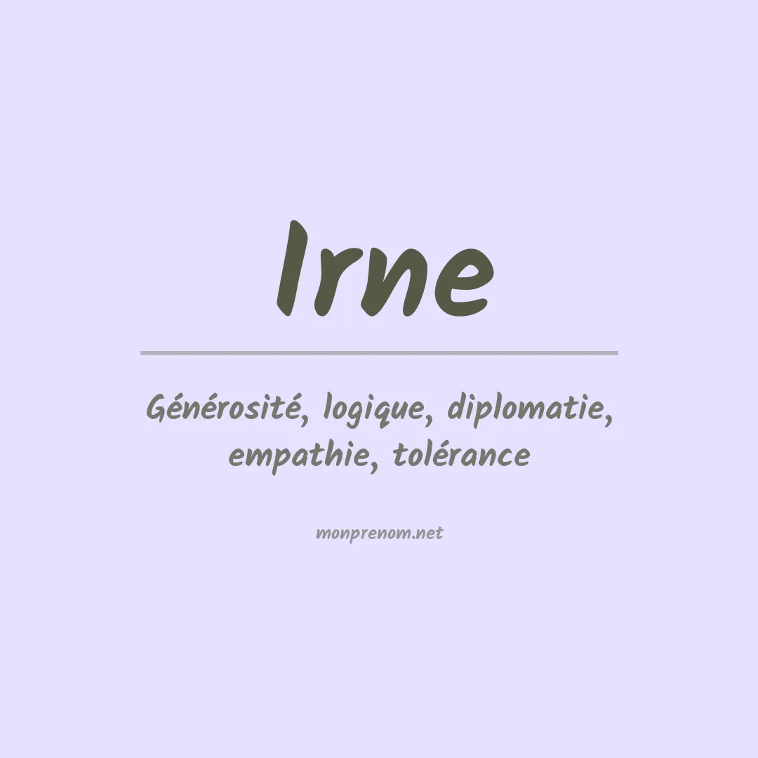 Signification du prénom Irne