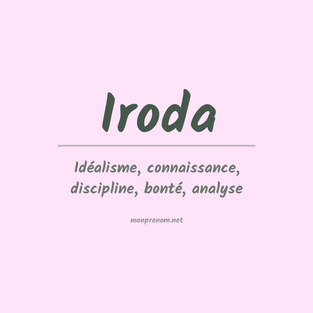 Signification du prénom Iroda