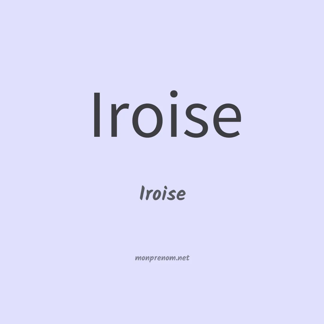 Iroise en chinois