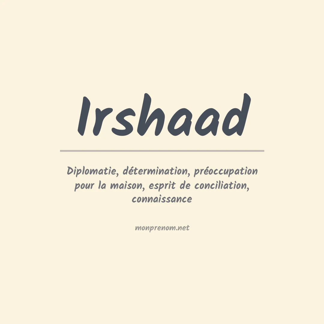 Prénom Irshaad