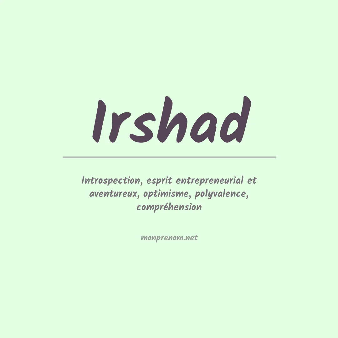 Prénom Irshad