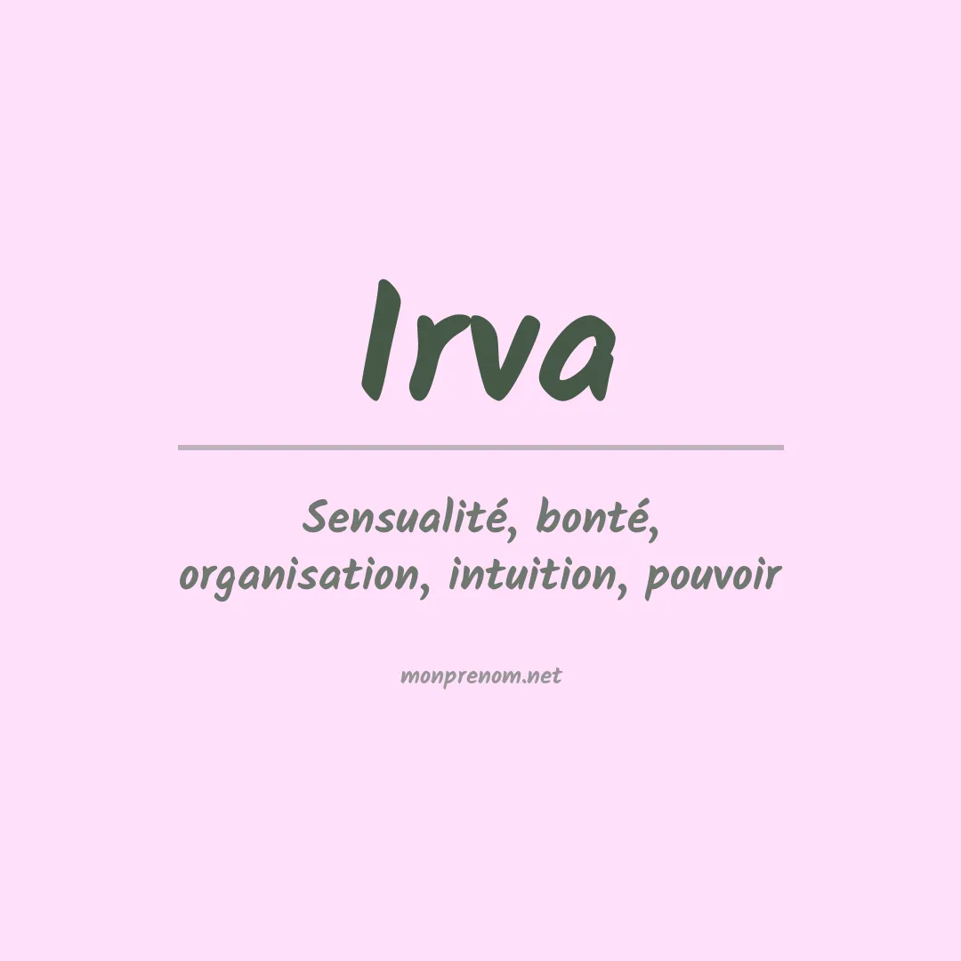 Signification du prénom Irva