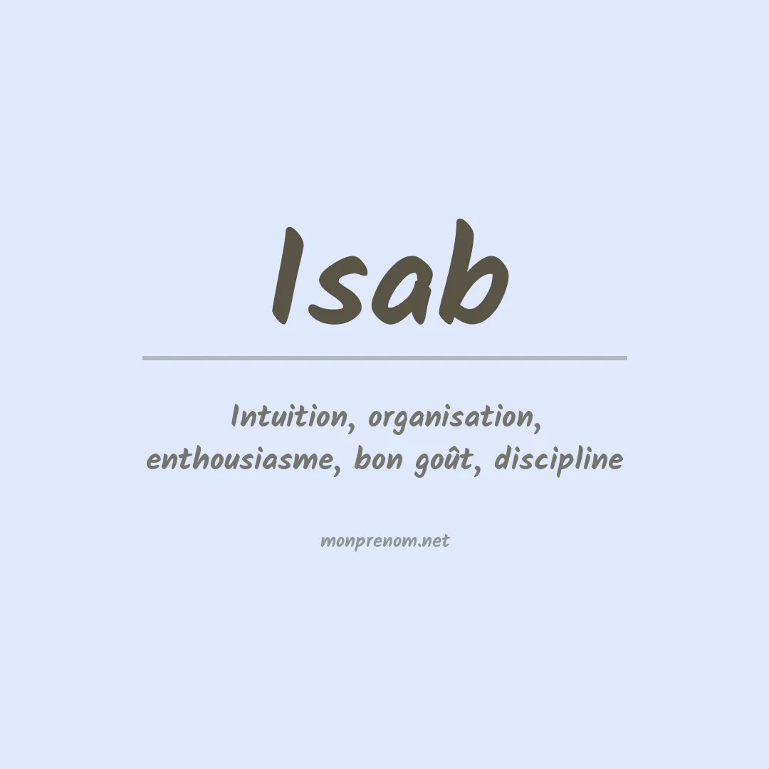 Signification du prénom Isab
