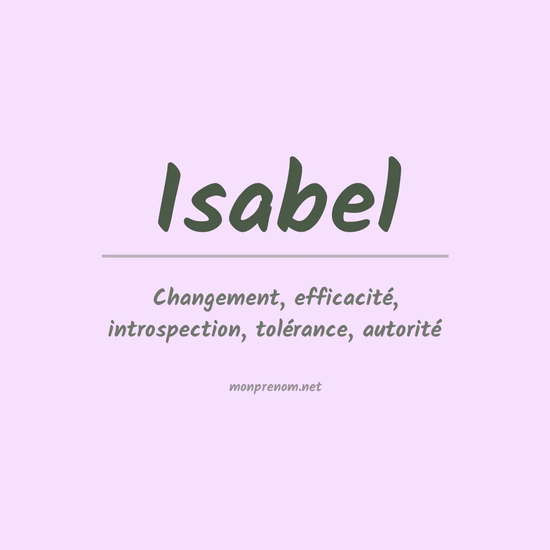 Prénom Isabel
