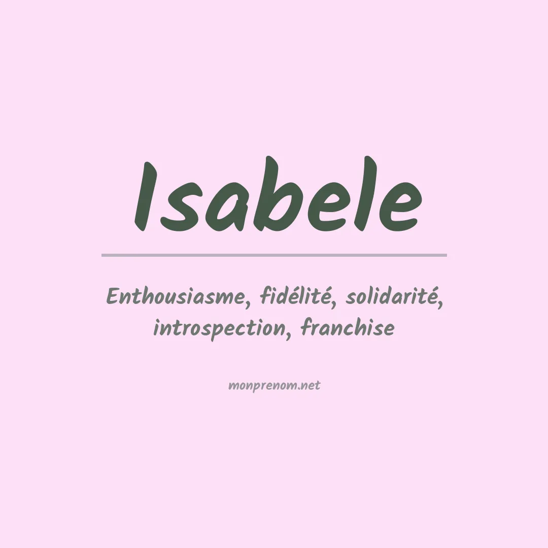 Prénom Isabele