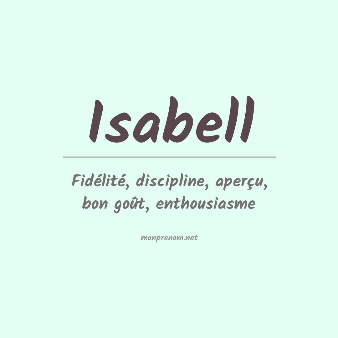 Prénom Isabell