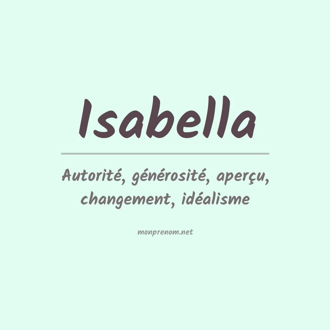 Prénom Isabella