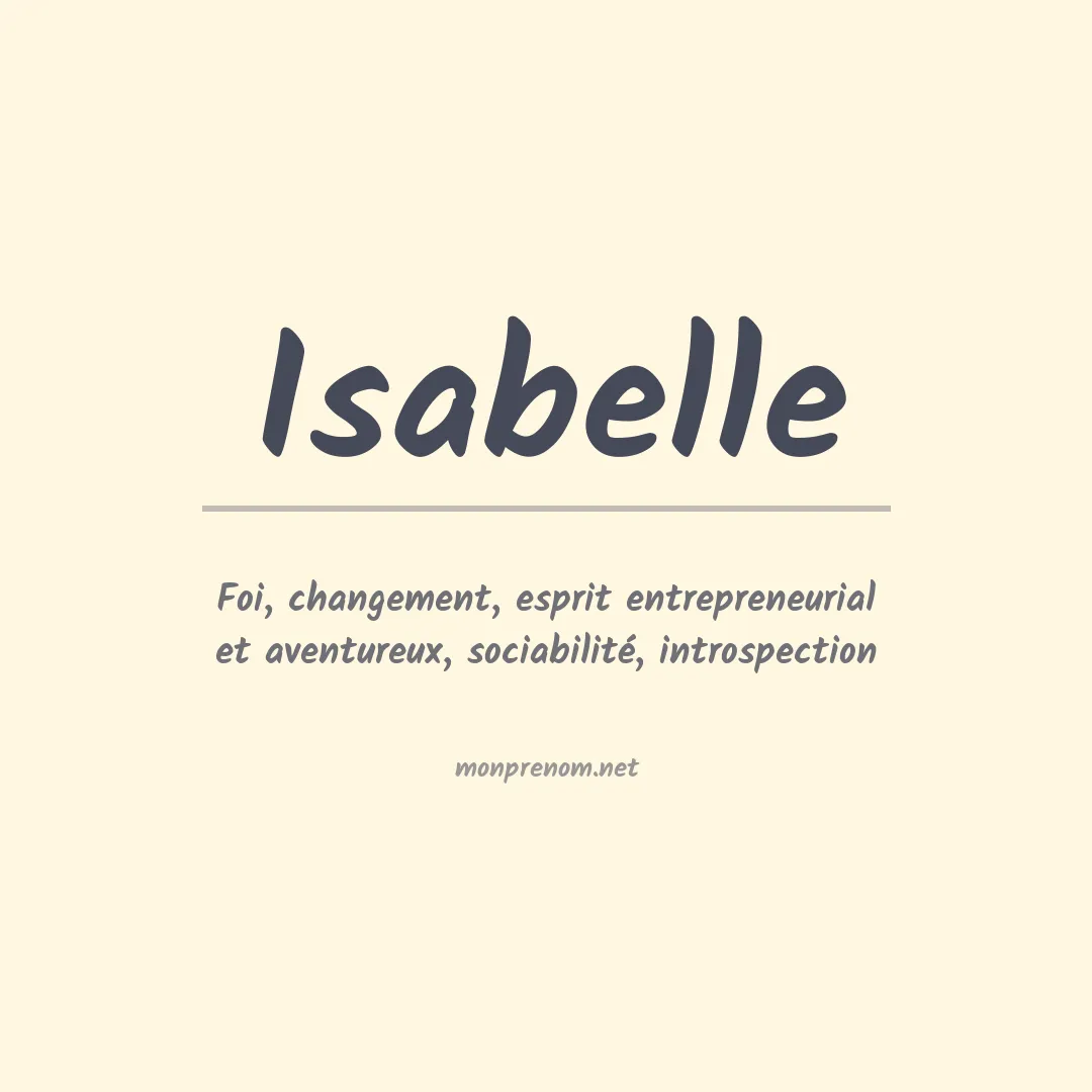 Prénom Isabelle