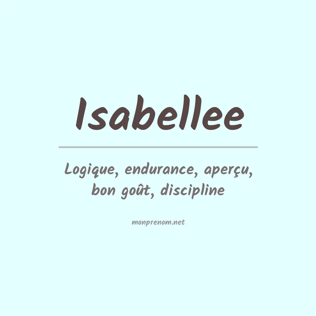 Signification du prénom Isabellee