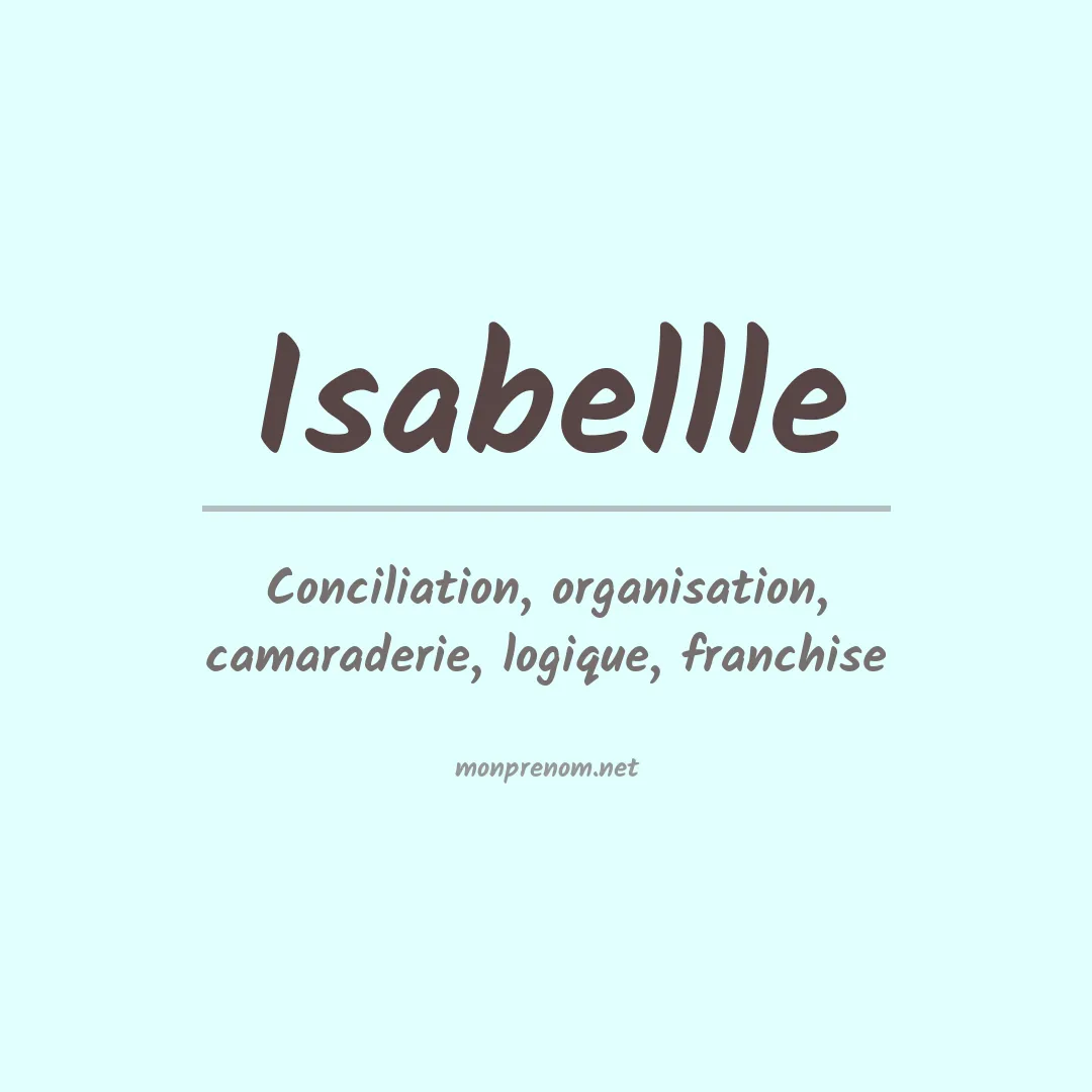 Signification du prénom Isabellle