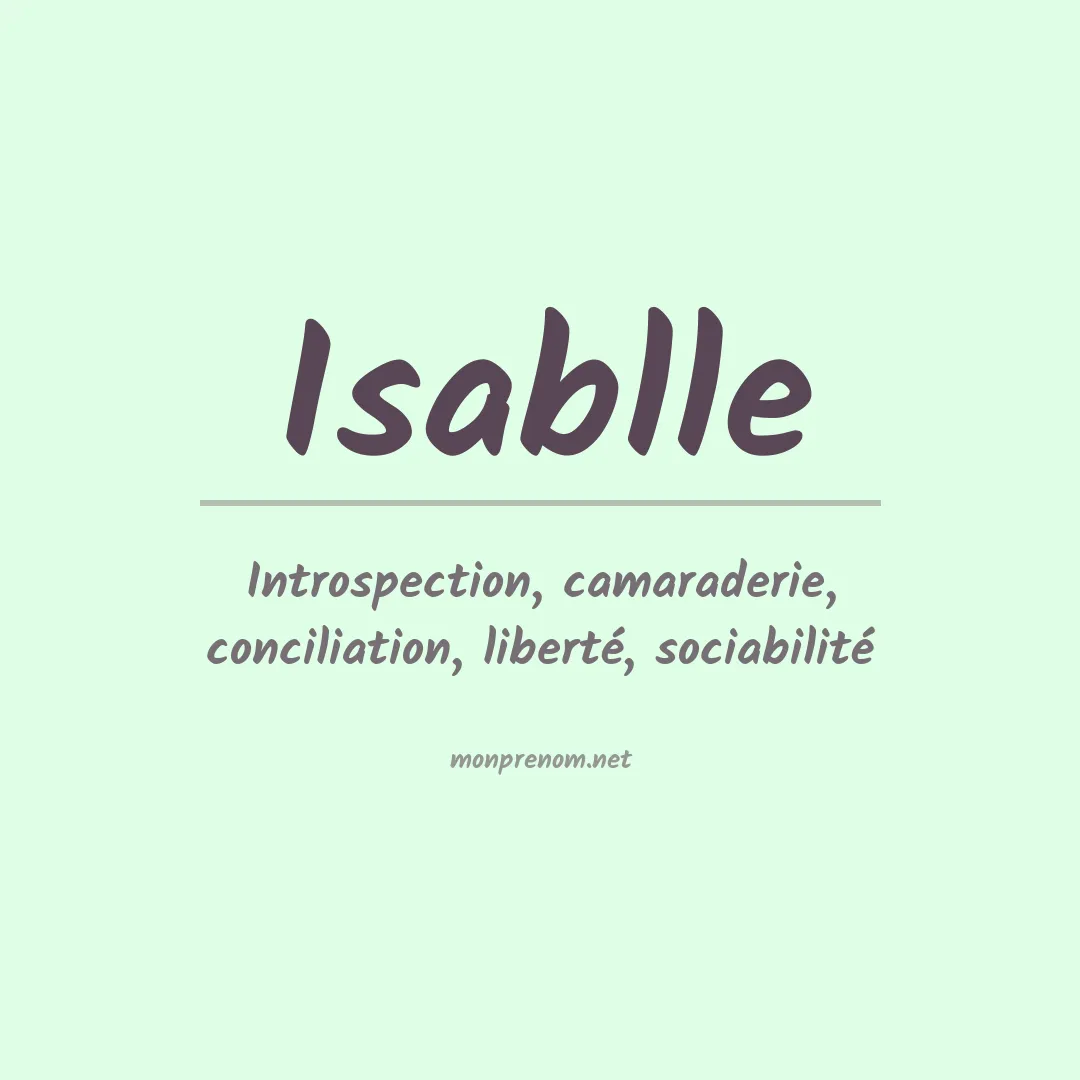 Prénom Isablle
