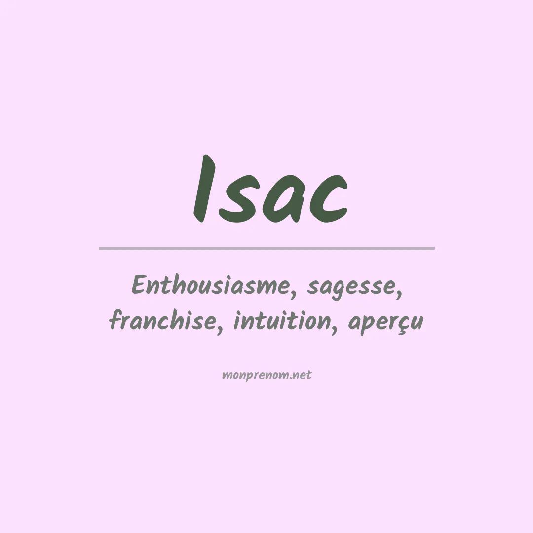 Prénom Isac