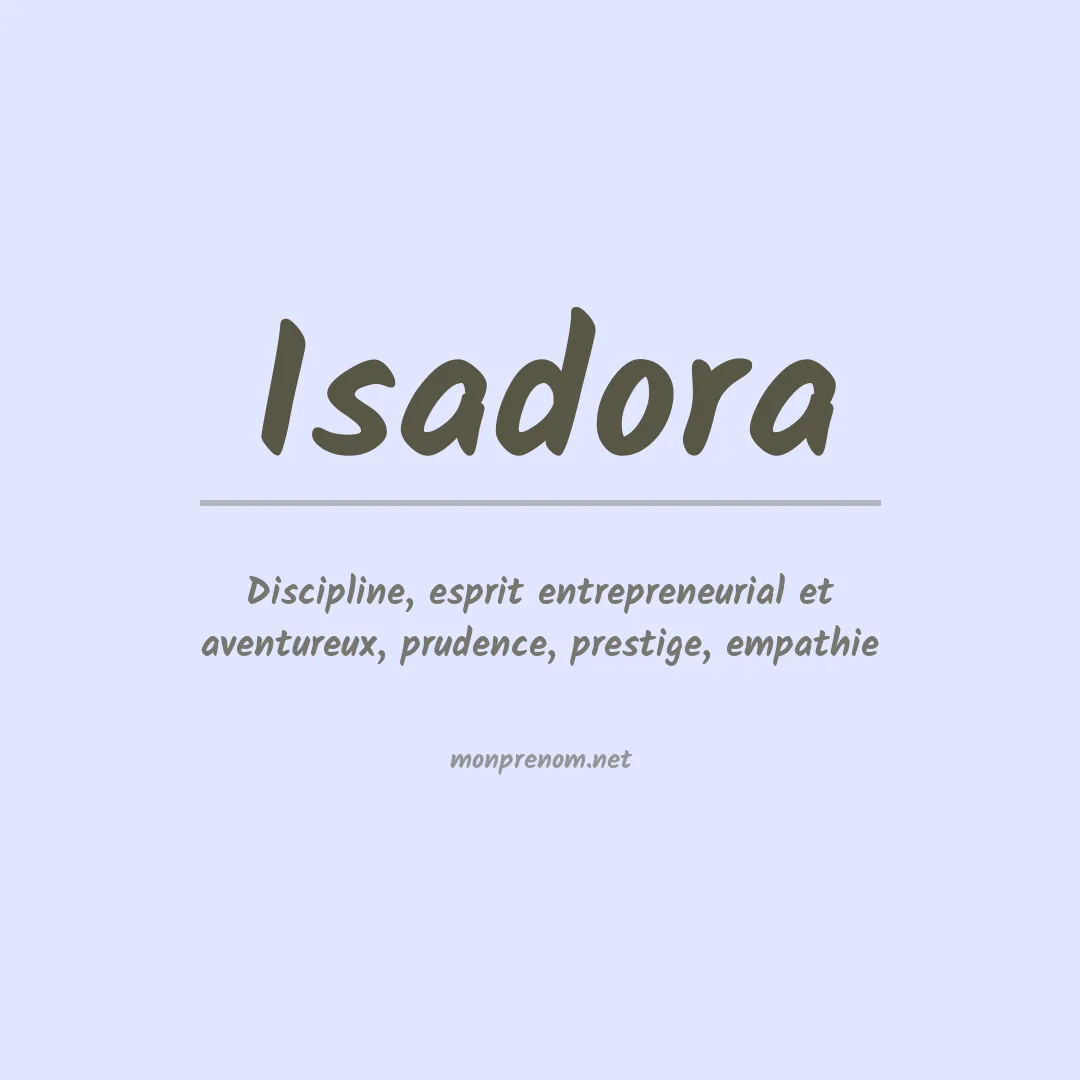 Prénom Isadora