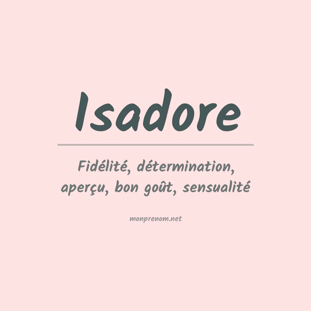 Prénom Isadore
