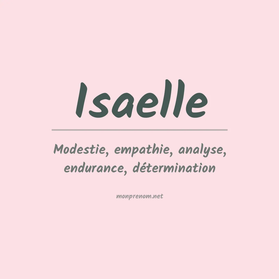 Signification du prénom Isaelle