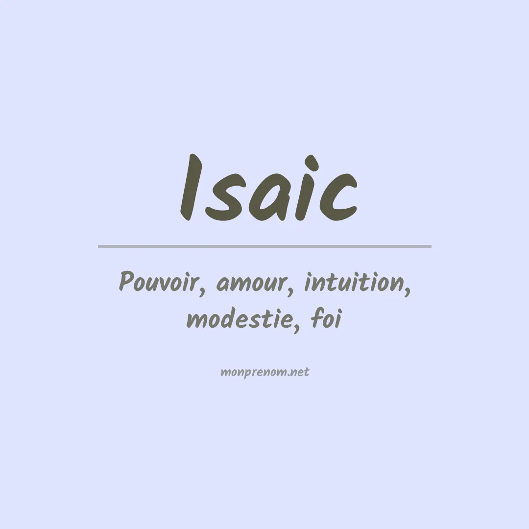 Signification du prénom Isaic