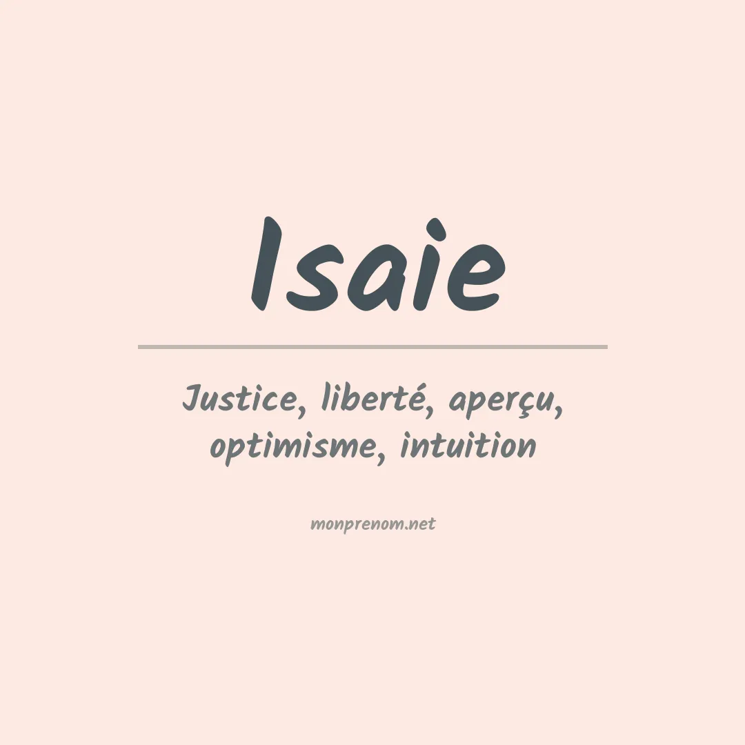 Prénom Isaie