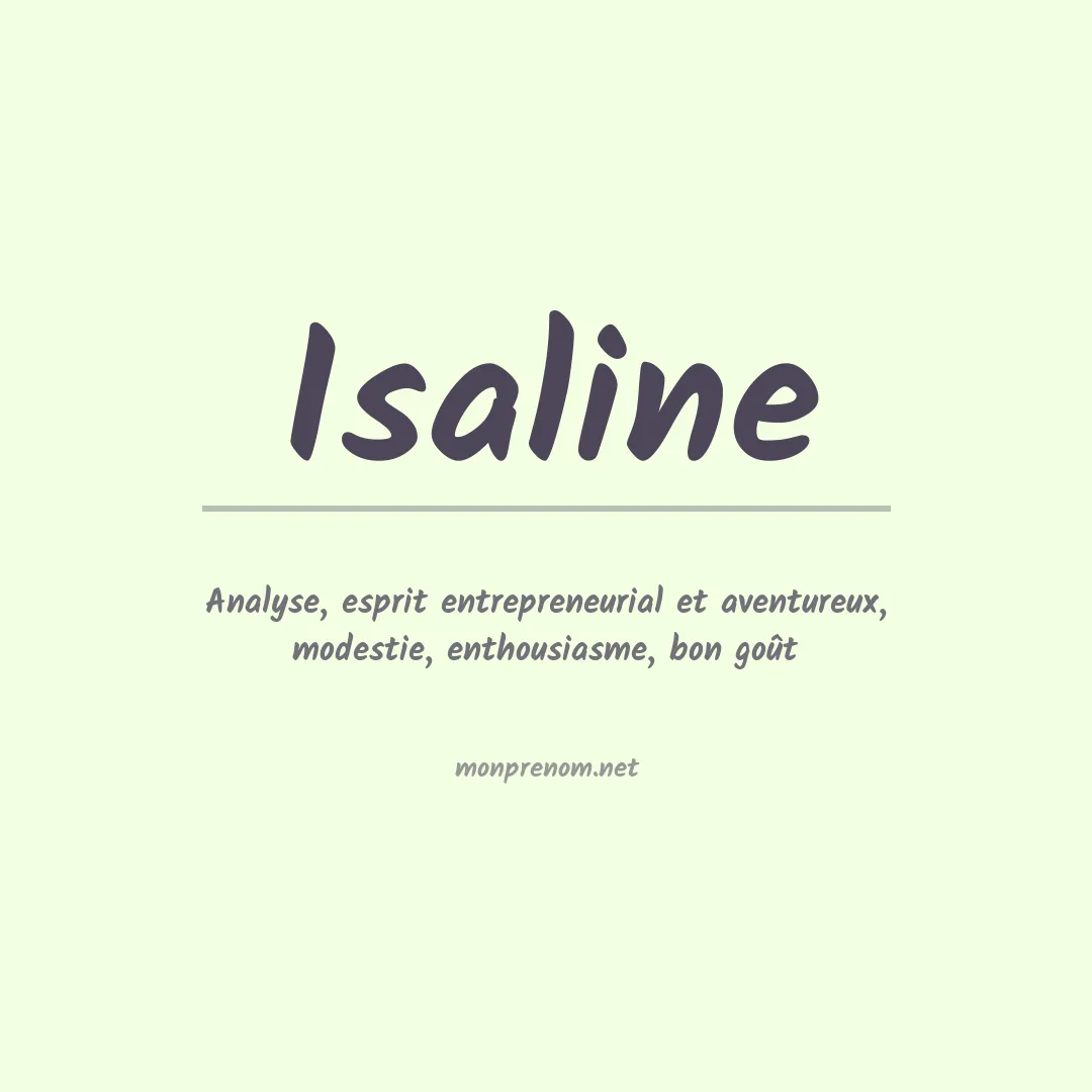 Prénom Isaline