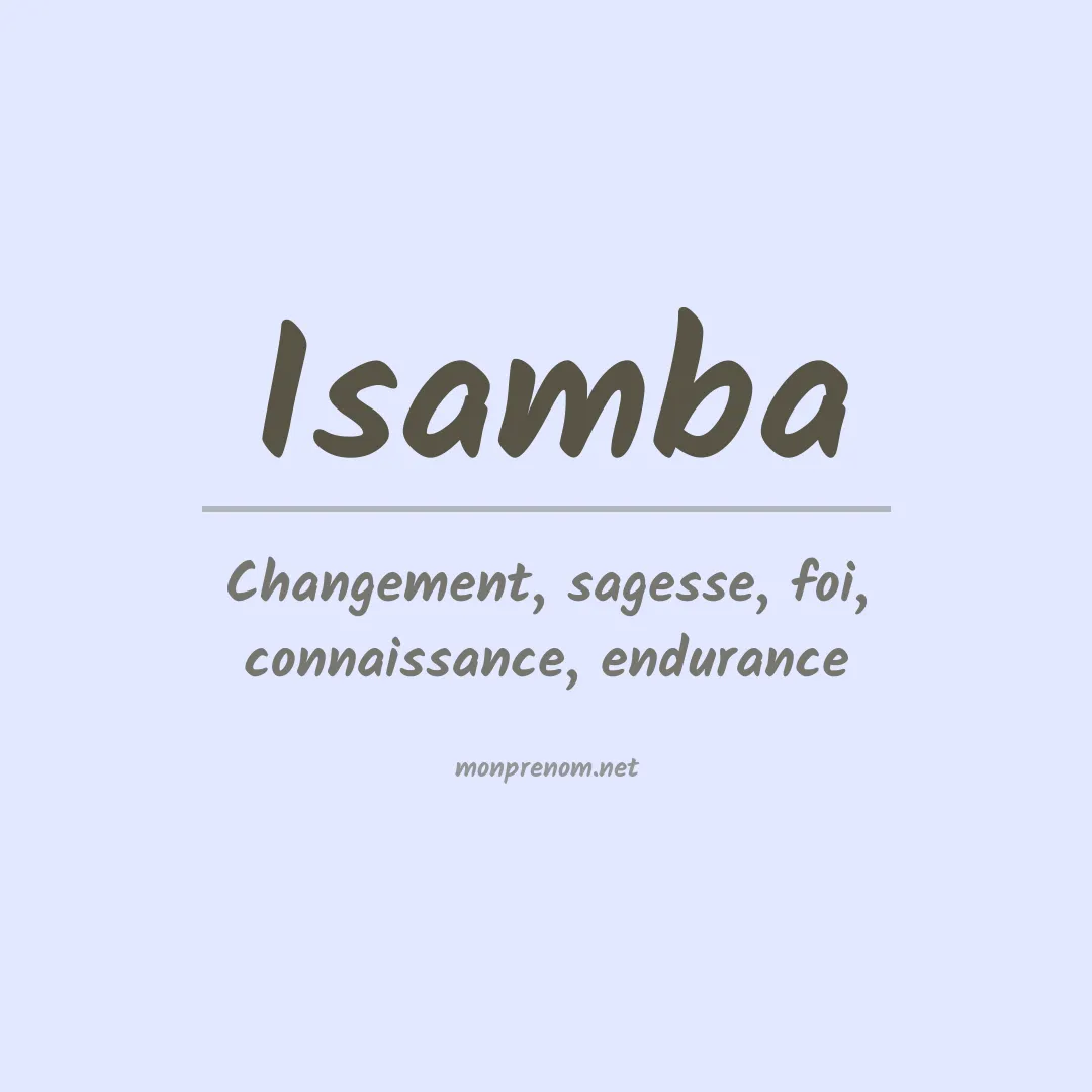 Signification du prénom Isamba