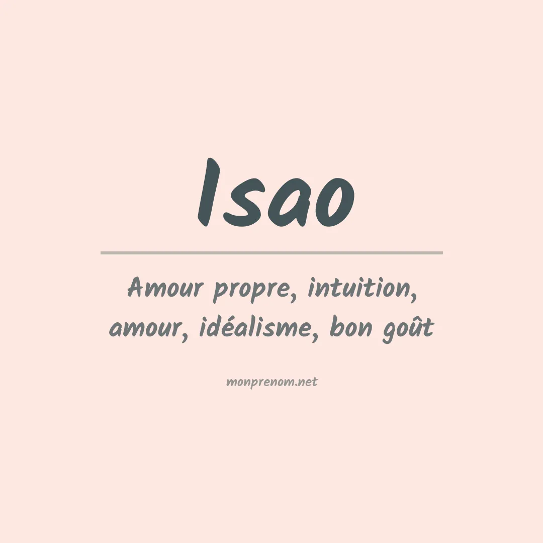Prénom Isao