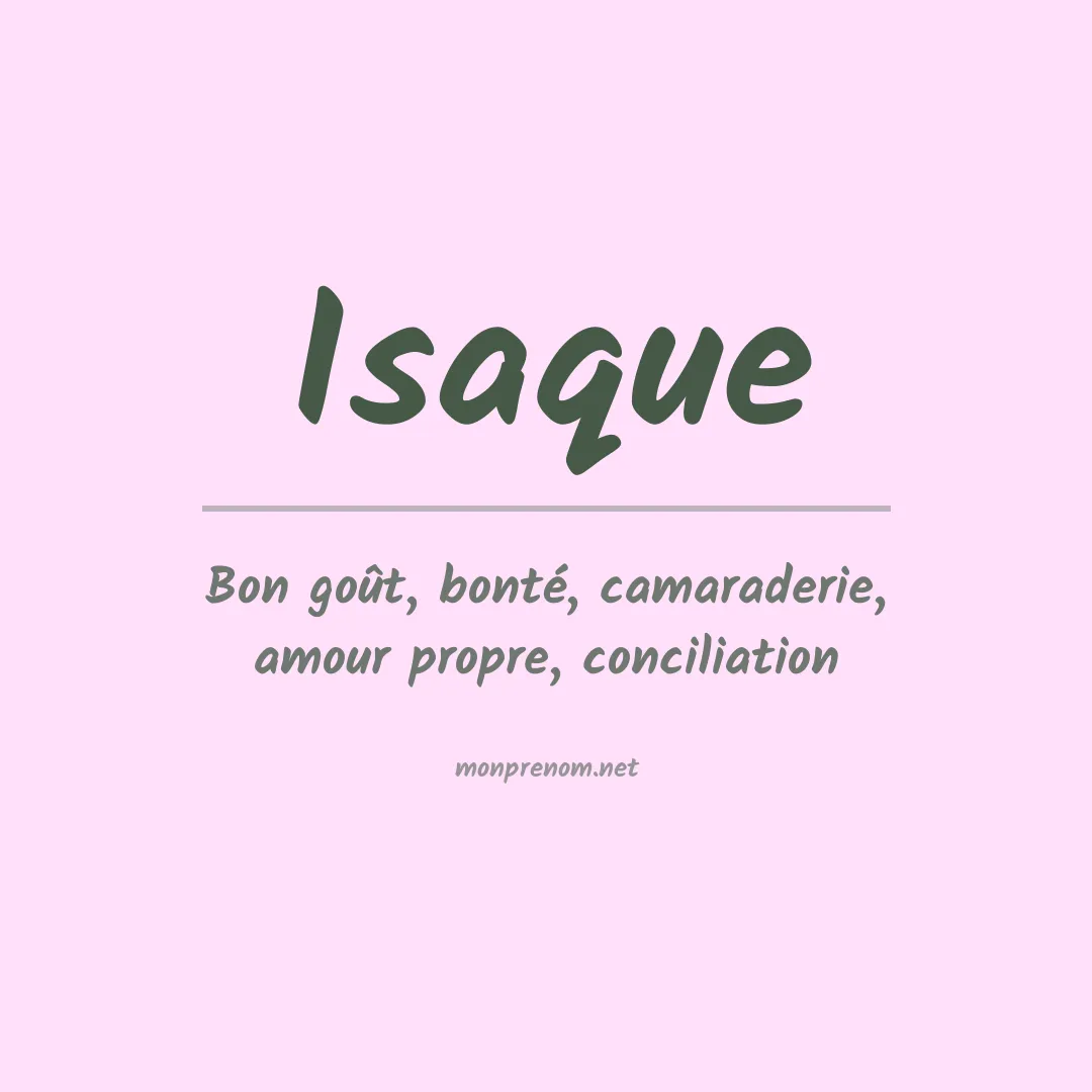 Prénom Isaque