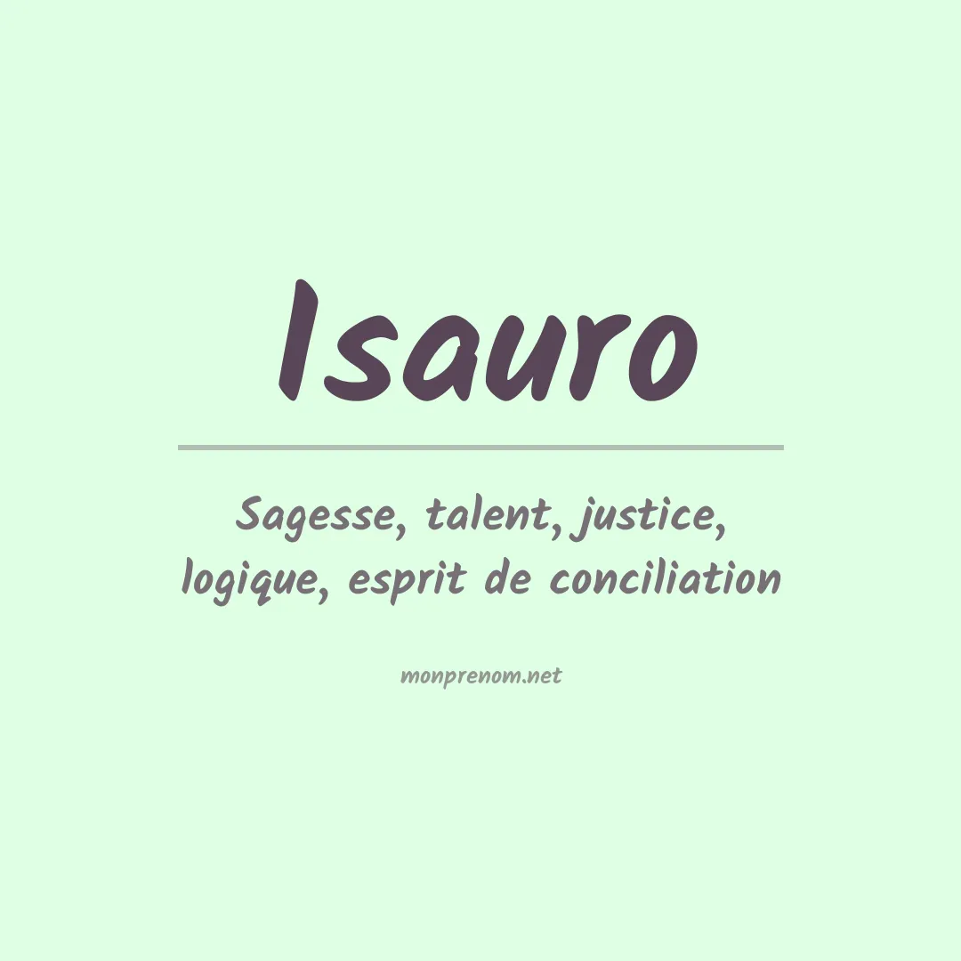 Prénom Isauro