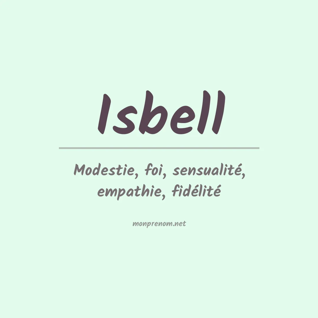 Prénom Isbell