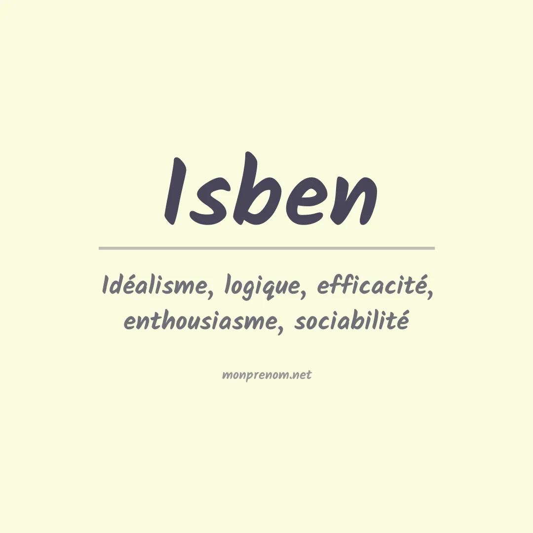 Signification du prénom Isben