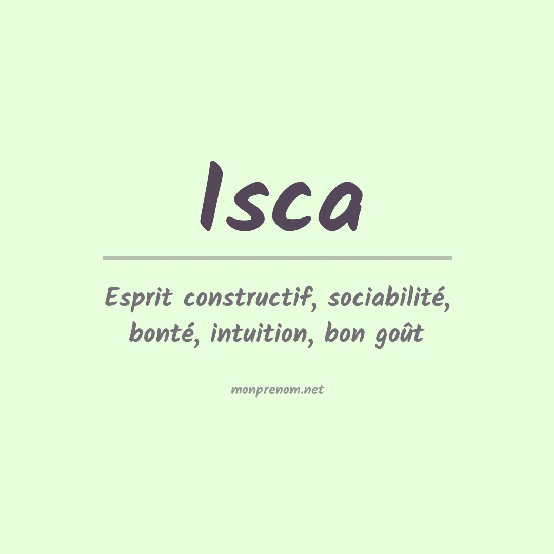 Signification du prénom Isca