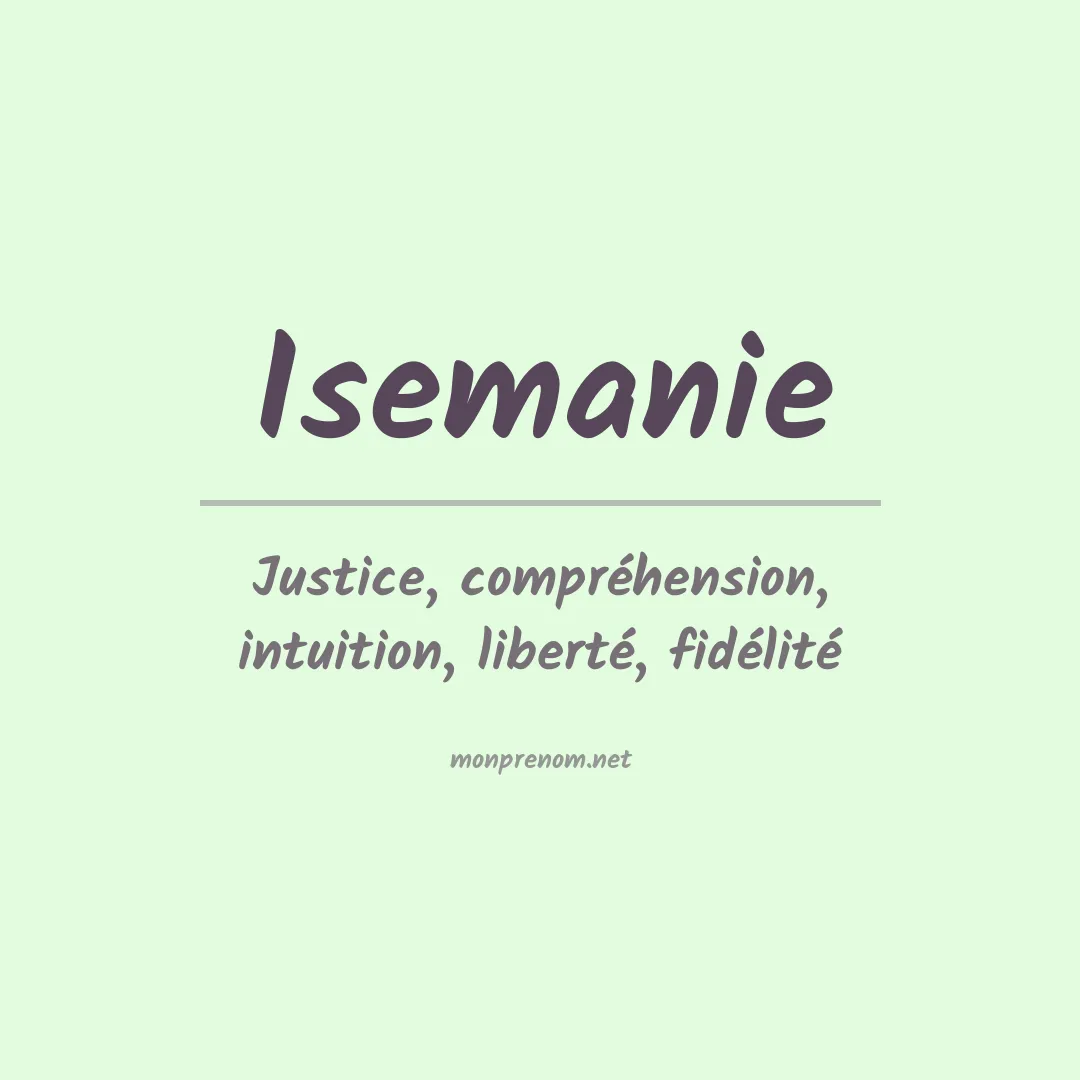 Prénom Isemanie