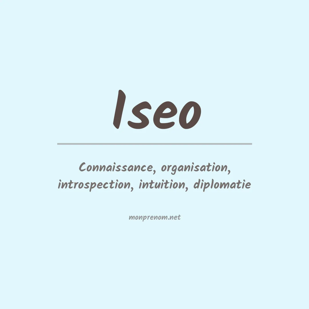 Signification du prénom Iseo