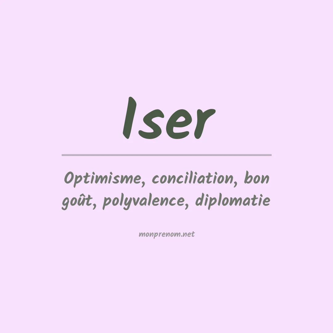 Prénom Iser